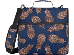 Pasta Com Zíper, Alça De Ombro E Mão, Fácil De Transportar, 3, 8cm De Espessura, 3 Bolsos Lápis, Pasta