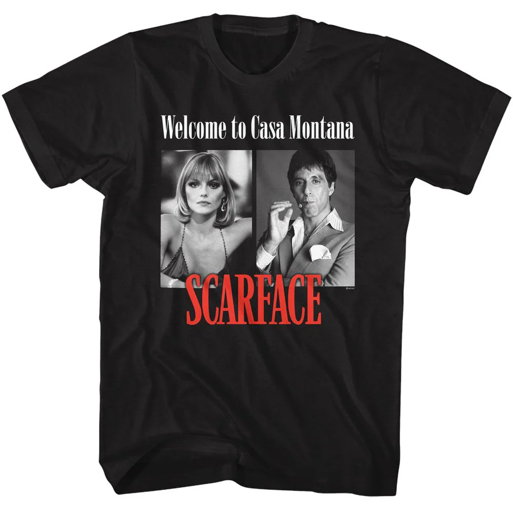 Unisex Adult T-shirt Rockinstone Scarface Casa De Montana Graphic Sizel
