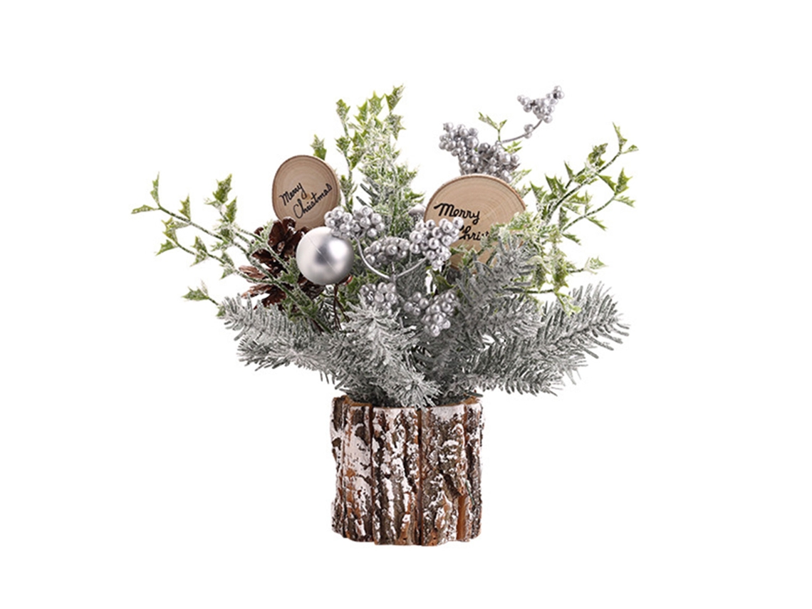 Decoração Mini Árvore Natal 35cm com Pinhas Worten