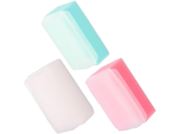Conjunto De 3 Peças Escova Banho Com Esponja Macia E Esfoliante Para Shampoo, Massagem Capilar, Limpeza Corporal E Dos