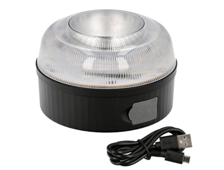 Luz led emergencia coche v16 baliza luminosa hologada recargable usb