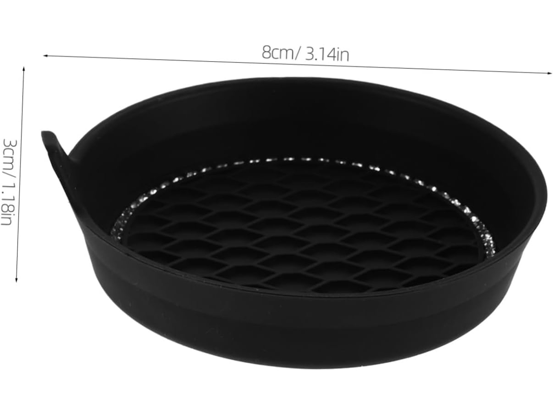 Jogo De 4 Tapetes De Silicone Pretos Para Porta-copos De Carro, Proteção Antiderrapante
