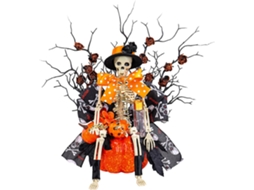 Estatuetas De Halloween, Estátua De Esqueleto | Decoração Detalhada De Crânio Para Lojas, Vitrines, Gokoco
