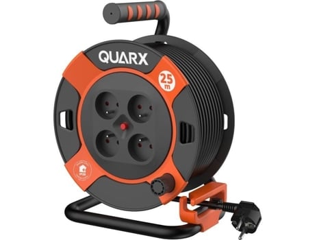 Enrolador De Bricolage Quarx 25m H05vv F 3g1,5mm² Disjuntor Térmico Proteção Infantil