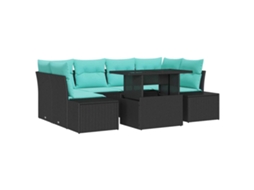 Maison Exclusive - Conjunto De Sofá De Jardim 7 Unid. 6-número De Lugares