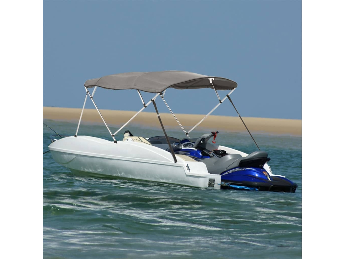 Vidaxl Toldo De 4 Arcos Bimini C/ Paredes Laterais 243x(200-213)x137cm