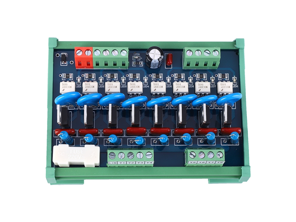Placa De Potência Com 8 Canais Amplificador Dc Scr Para Plc Saída Controlada Por Silício
