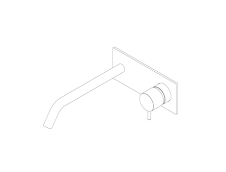 Misturadora de Encastrar de Lavatório Completa com Bica 220Mm Dtlpd2.2Cr Drop Cromada PADIMAT