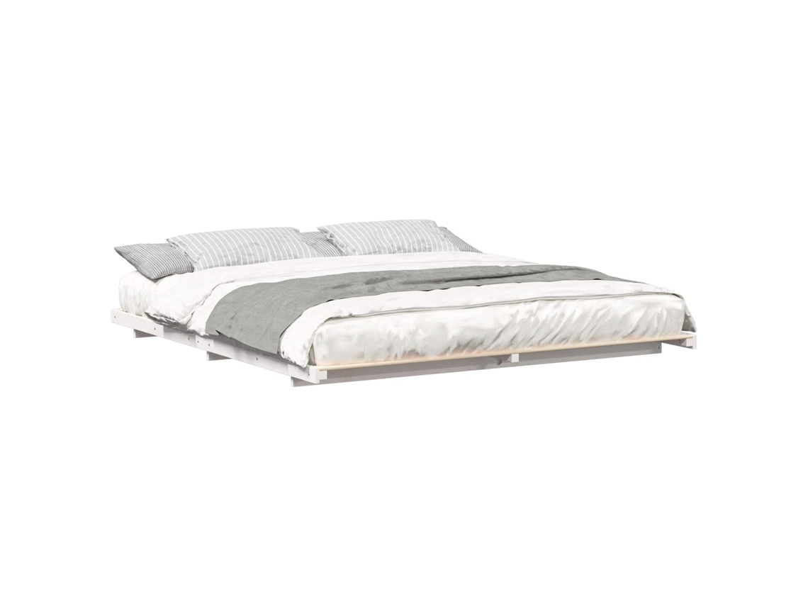 Estrutura de Cama de Chão Branco 200 X 200 Cm MAISON EXCLUSIVE
