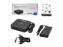 I-Tec C31Dualdpdockpd65W Base & Duplicador de Portas com Fios Usb 3.2 Gen 1 3.1 Gen 1 Type-C Preto