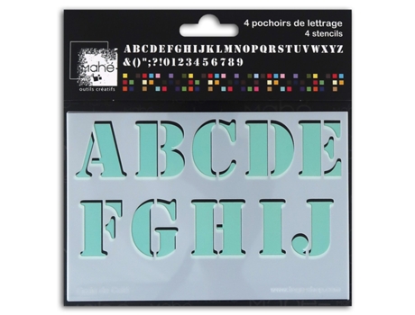 Estêncil Alfabeto Grão de Café 30x21 cm Toga