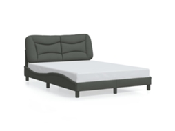 Bed Frame, Bed Frames Vidaxl Cinzeto Tecido (120 X 200 Cm)