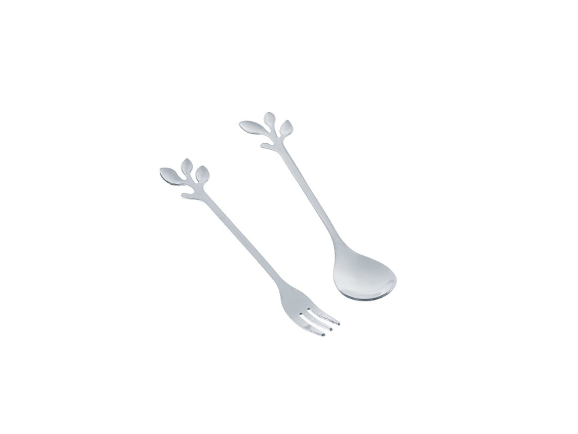 2 Conjuntos De Utensílios Com Garfos De Prata Estilo Vintage