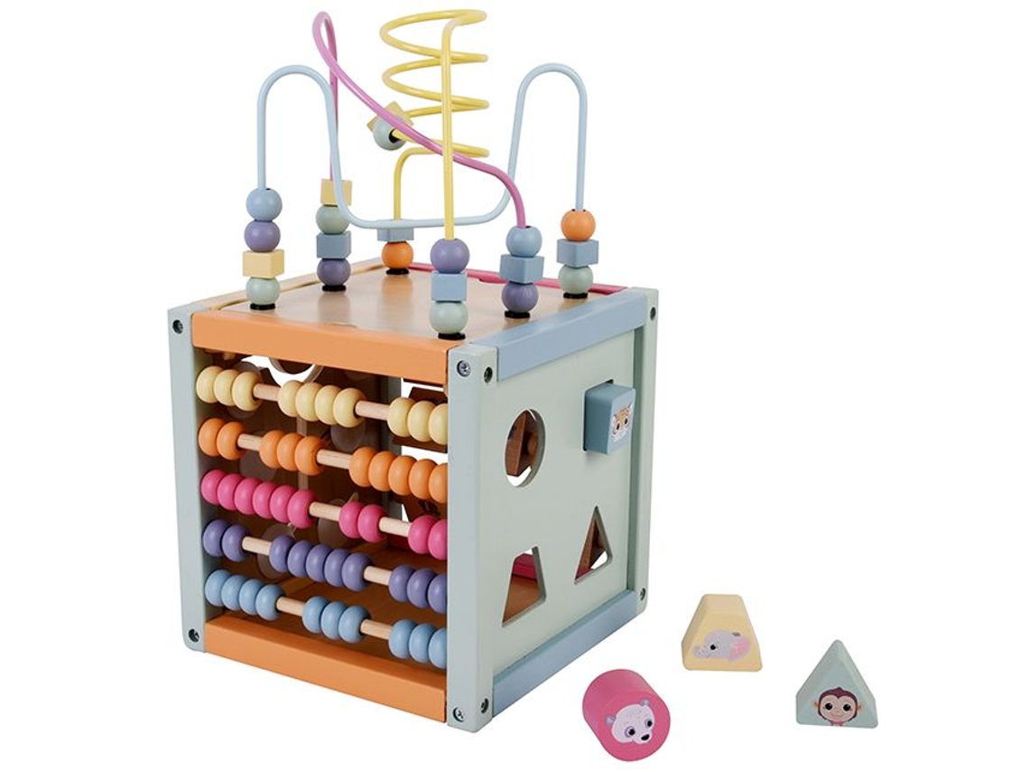 Cubo De Atividades De Madeira Jouéco Brinquedo Educativo Da Família Wildies