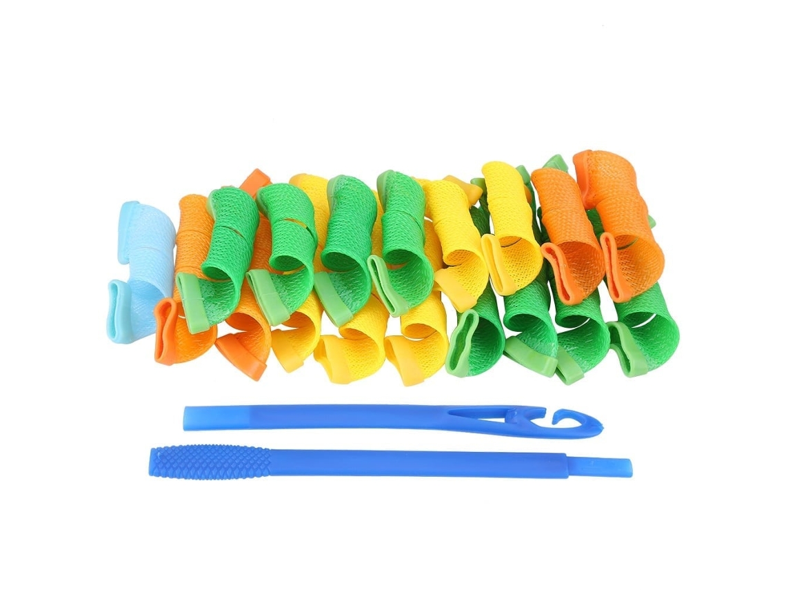 2026 18pcs/saco de Rizos Mágicos de Plástico Gancho Rodillo Pente Ferramentas de Estilo Manual Cabeleireiro Diy