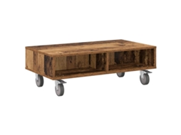 Mesa Lateral com Rodas Madeira Antiga 90 X 50 X 30 Cm MAISON EXCLUSIVE