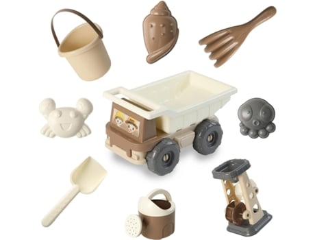 Brinquedos de praia para bebês, brinquedos de piscina, bolas, baldes, brinquedos de areia, 9 peças, brinquedos infantis, bolsa de transporte incluída, Ubaby