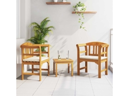 Vidaxl Conjunto De Lounge Rosa Do Jardim Com Almofada 3 Pcs