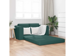Vidaxl Sofá-cama 60cm Verde Escuro Tecido