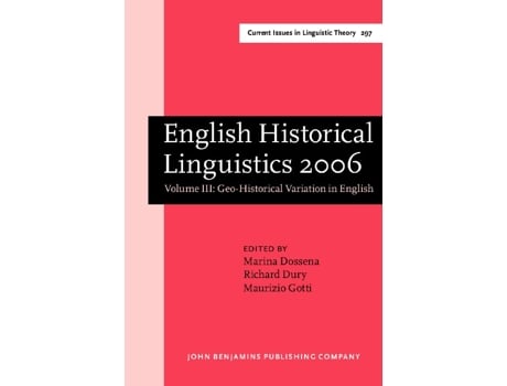 Livro English Historical Linguistics 2006 de International Conference On English Hist (Inglês - Capa Dura)