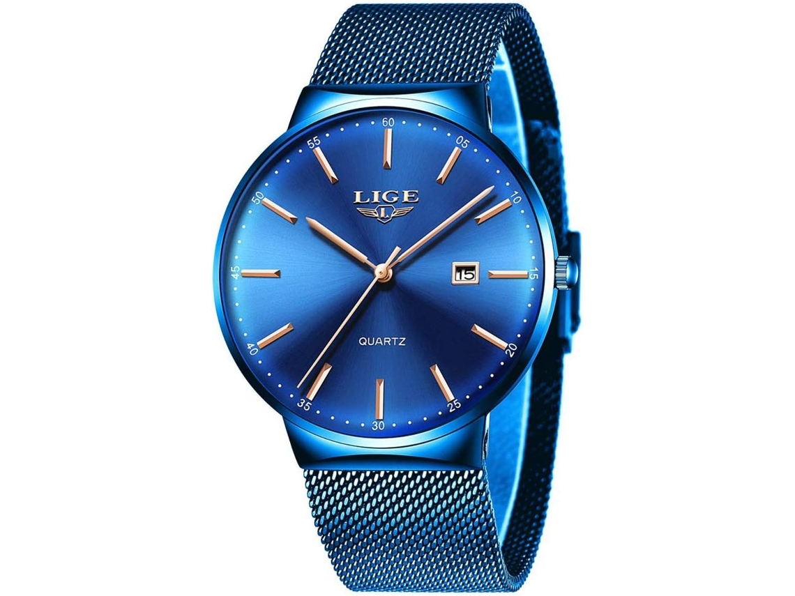 Lurelia Relógio Feminino, Movimento De Quartzo, Analógico, Data/calendário, Aço Inoxidável, Preto