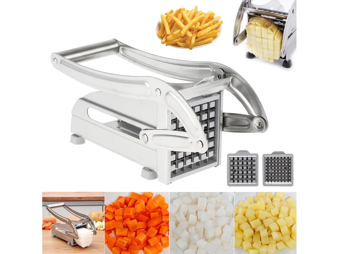 Cortador De Batatas Multiuso Com 2 Lâminas De Aço Inoxidável Yunzii