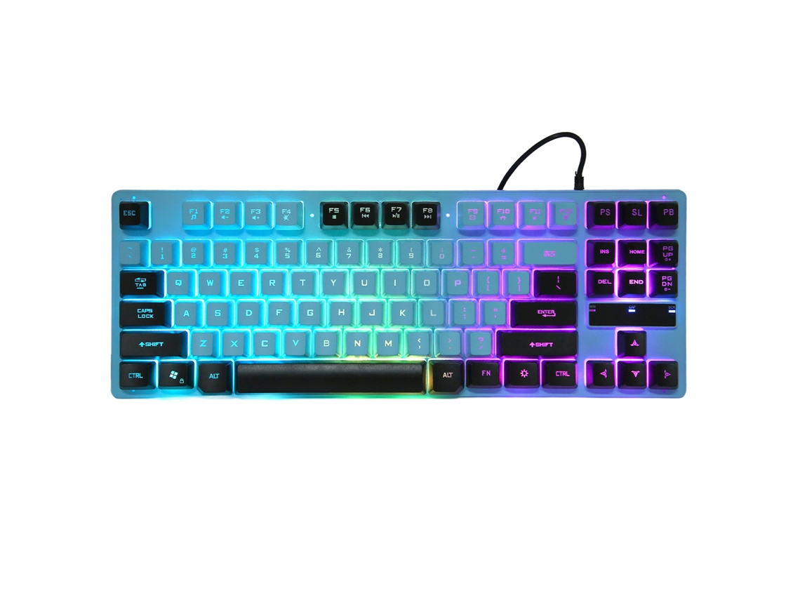 Teclado Gamer Com Fio 87 Teclas Retroiluminado Azul Escuro