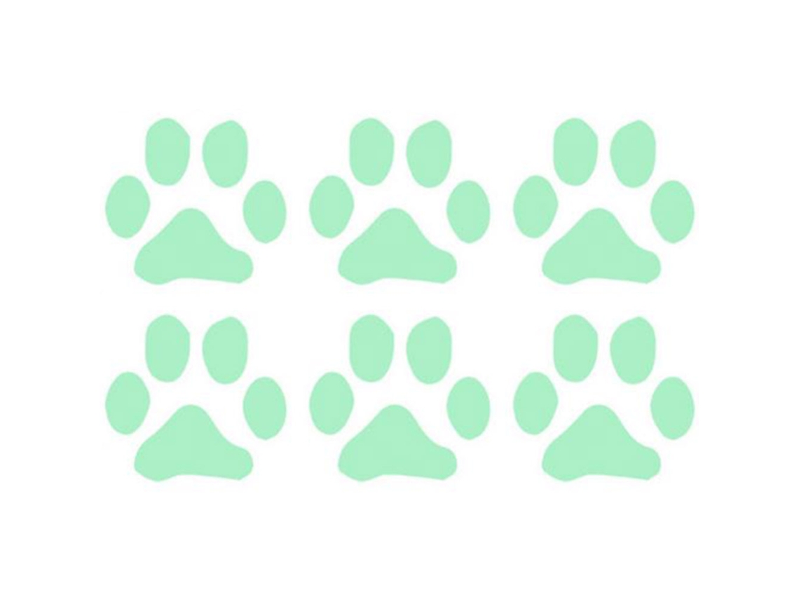 Sticker luminoso pequeno garrinha decorativo parede sala quarto vinil verde 8,5x8,5cm 6un | S/MARCA