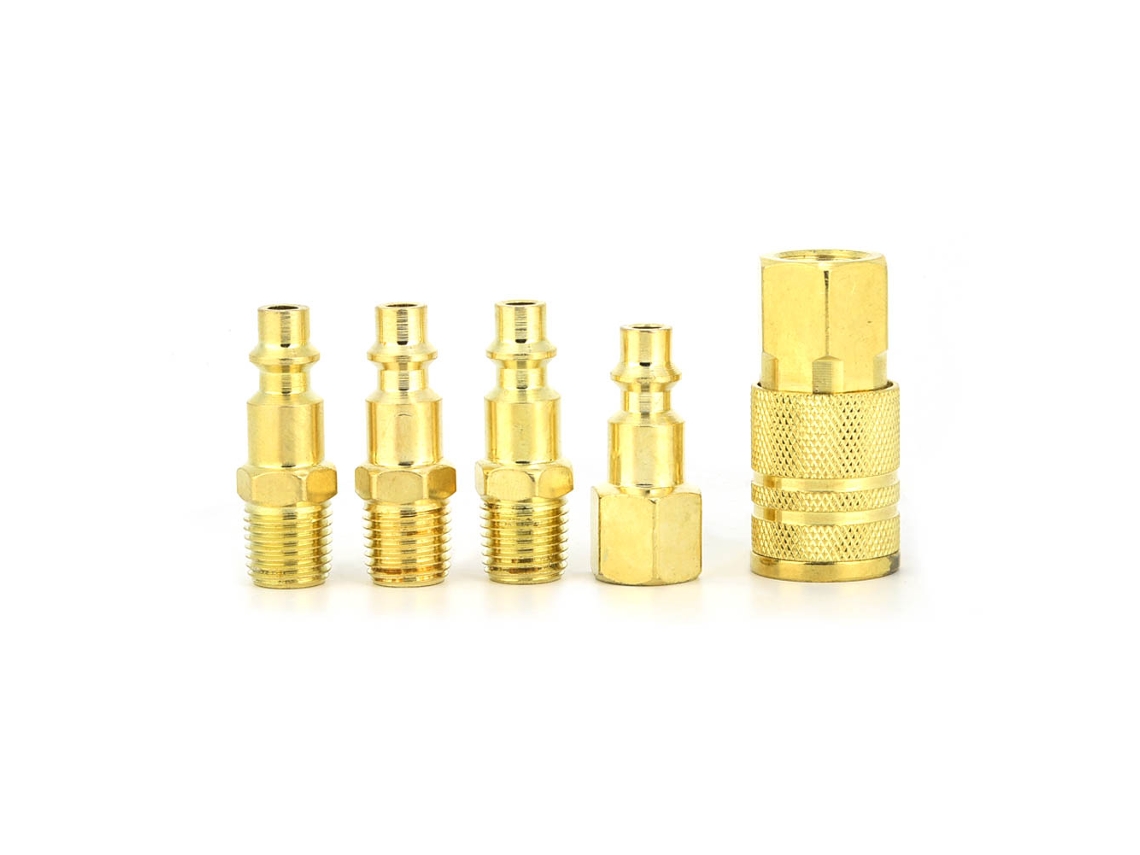 Laxiscreed Conjunto De Conectores Rápidos De Ar Pneumático Com Rosca Npt 1/4'' - 5 Peças