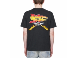 Rockinstone Back To The Future Movie Back To Japan Heather Black Adult T-shirt Size:xl