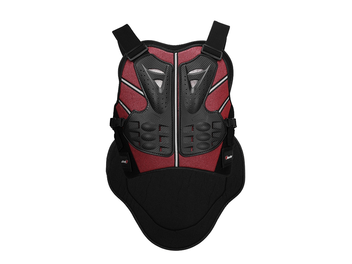 Blusa de Proteção para Moto Respirável e Anti queda para o Verão Vermelho M AOZORZ