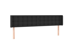 Headboard, Headboards Vidaxl Preto Couro Artificial (163 X 16 X 78/88 Cm)