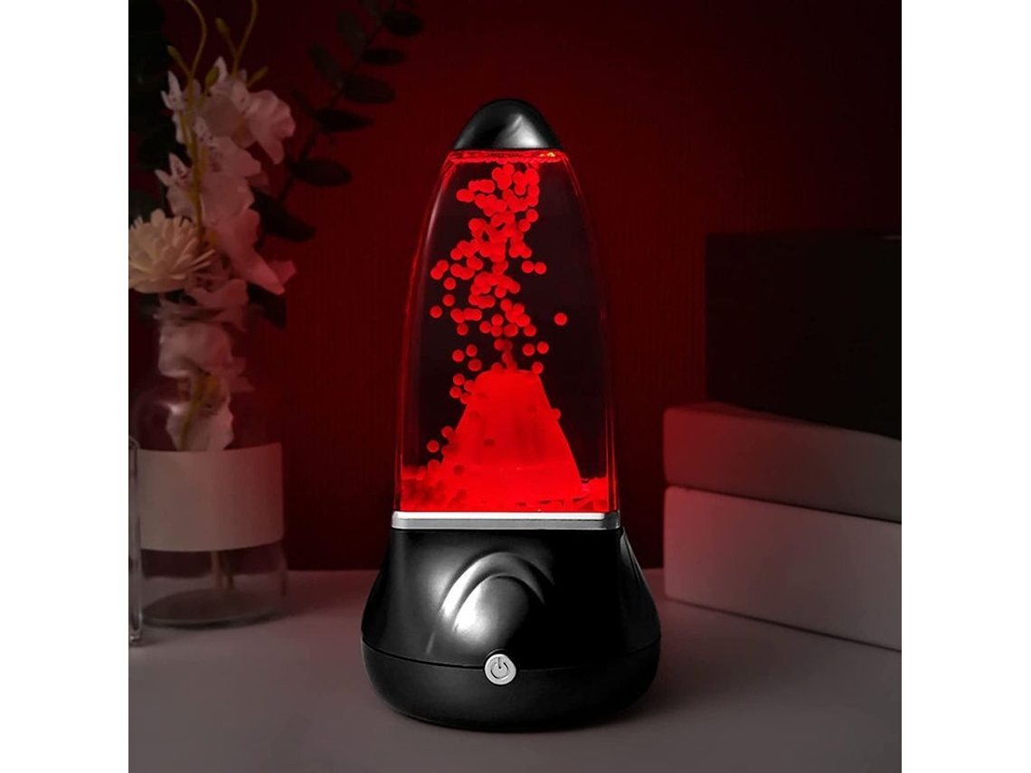 Nova Line lâmpada de Vulcão Led, Erupção de Lava Vermelha, Decoração de Mesa para Lar e Escritório