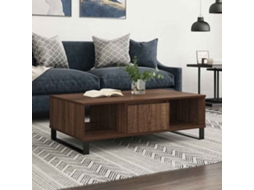 Vidaxl Mesa De Centro 104x60x35 Cm Derivados Madeira Carvalho Castanho