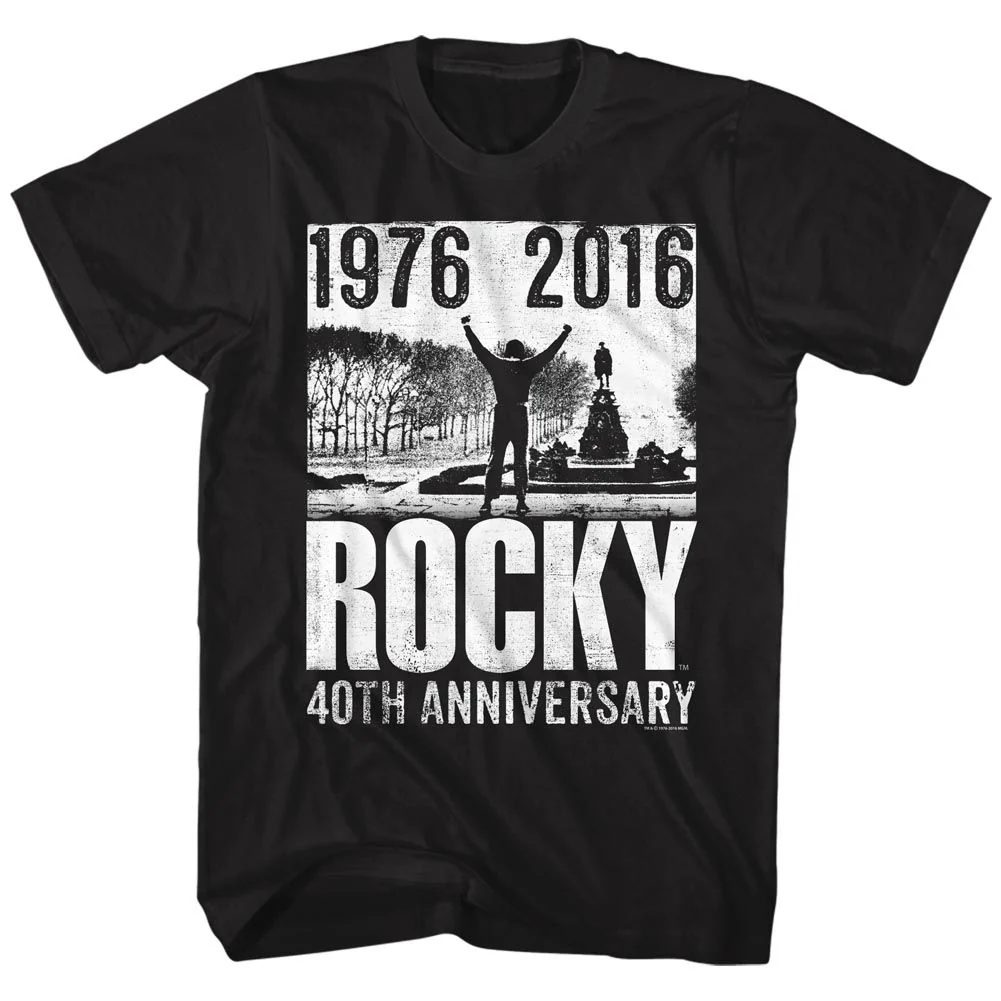 Unisex Adult T-shirt Rockinstone Rocky Movie 40th Anniversary 3 Black Sizexxxl