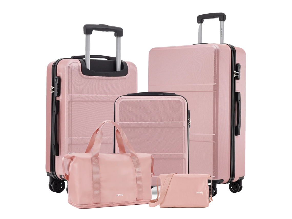 Conjunto De Malas, Material Durável, Design Ergonômico, Ouro Rosa (20+24+28 Polegadas)