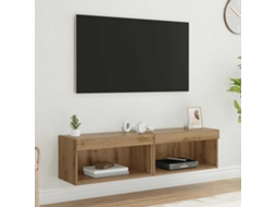 Vidaxl Conjunto de Móvel de Tv com Led 2 Pcs Carvalho Artesanal