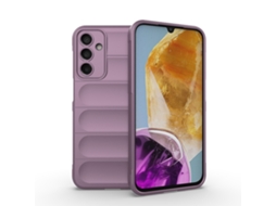 Capa Halinuia Para Samsung Galaxy M15 5g Magic Shield Tpu Flanela Roxa (proteção Integral, Interior Em Flanela)