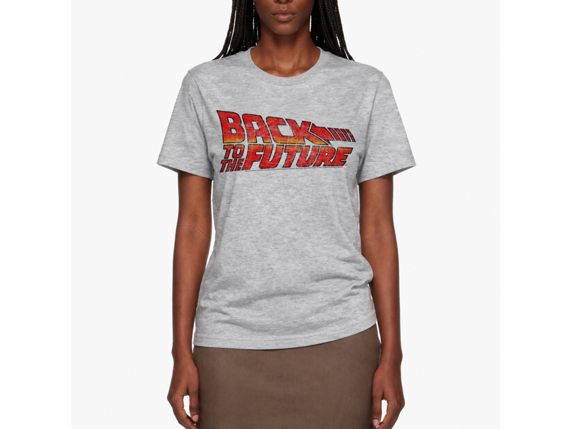 Rockinstone Back To The Future Movie Logo B2f Heather Gray Adult T-shirt Size:xxxl