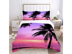 Capa de Edredom Design Moderno em Microfibra Fronha 240x260 Cm