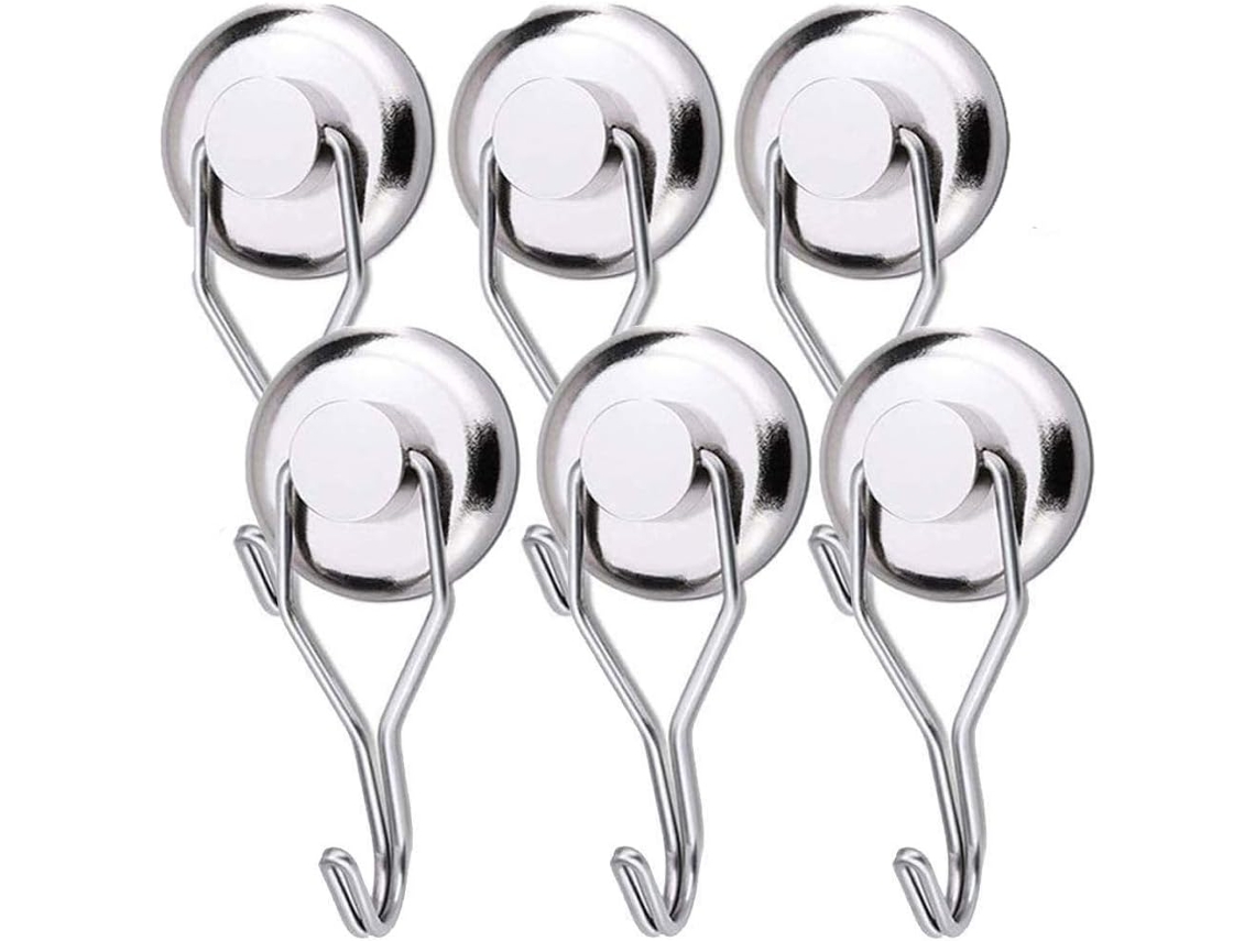 Lurelia Gancho Magnético De Neodímio 6 Un., 13 Mm, Prata