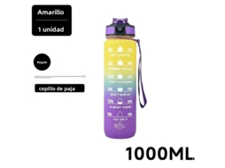 Garrafa de Água Amarela de 1000ml, À Prova de Vazamentos, Ideal para Esportes e Viagens. MDUG