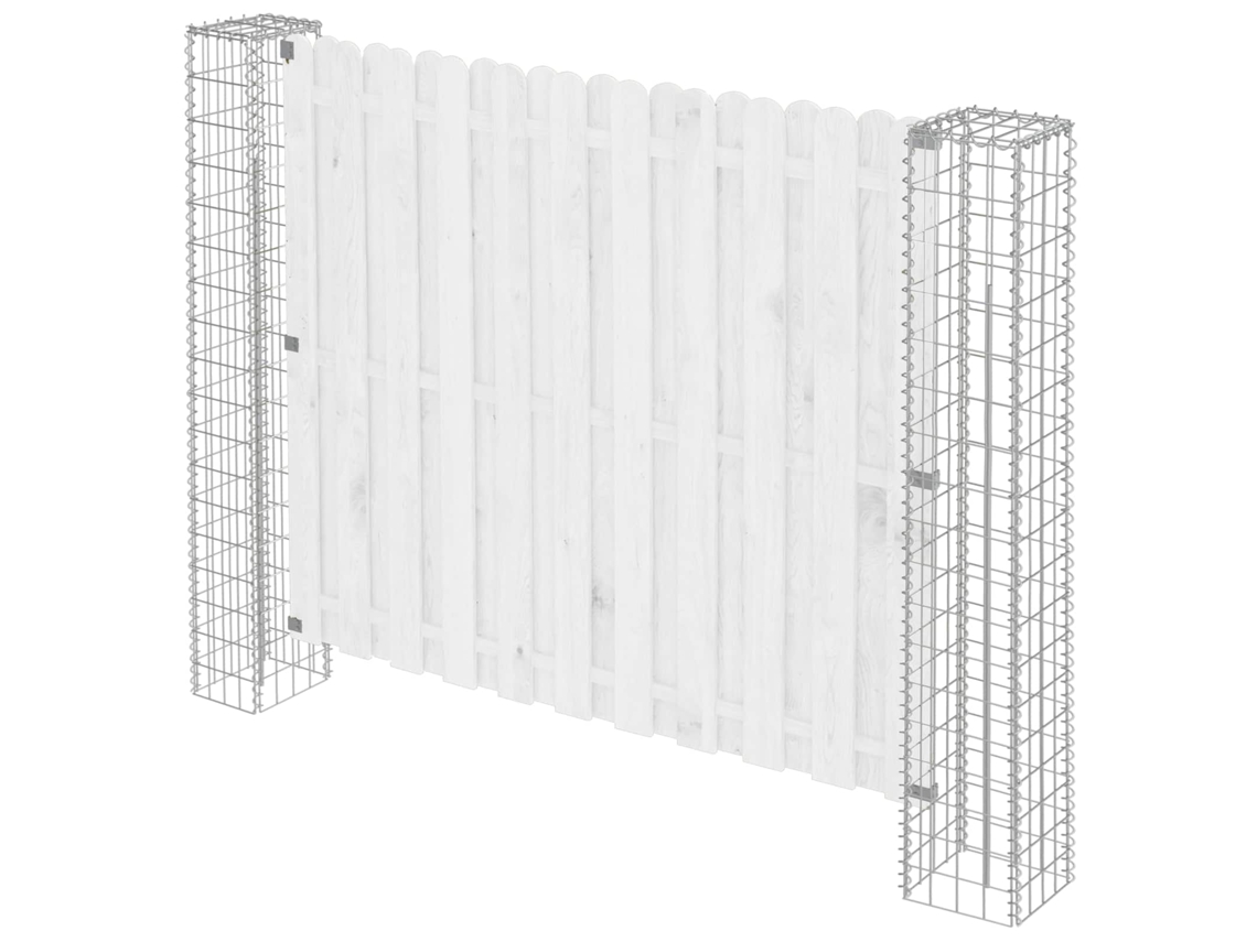 Vidaxl Poste De Cerca 2 Pcs Prateado 20 X 20 X 190 Cm Metal