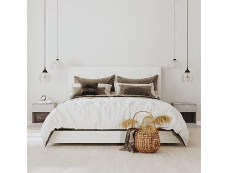 MAISON EXCLUSIVE Mesas de Cabeceira com Gaveta 2 Pcs Cinzento Cimento