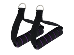 Rebe-manual Único Mango Para Ginásio Yoga Banda De Resistência 11,5 Cm Preto Roxo