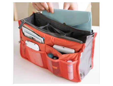 Organizador De Bolsa Marca Desconhecida Laranja 29x16x9cm Flexível 85g Orange