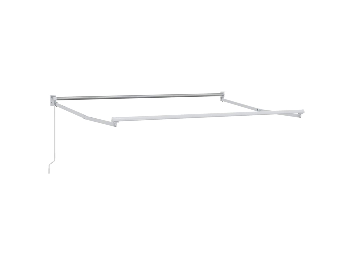 Conjunto 1 Toldo Retrátil Vidaxl Branco Alumínio (3 X 2 M)
