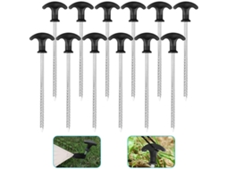 12pcs Pregos De Tenda Galvanizados Anti-oxidação Para Camping Jardim Acessórios Externos