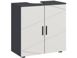 Móvel de Banheiro com 2 Portas, 60x30x60 Cm, Cinza | S/MARCA