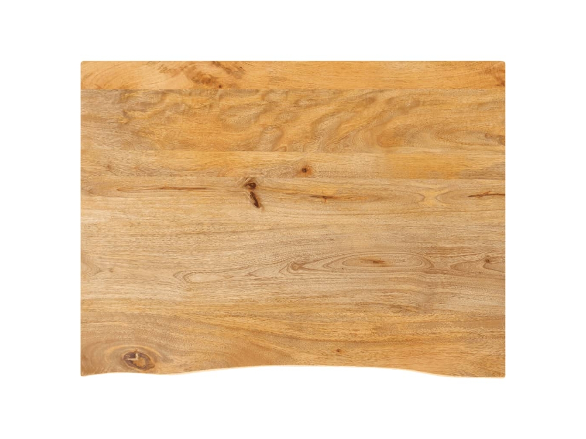 Vidaxl Tampo De Mesa C/ Borda Viva 90x60x2,5 Cm Mangueira Maciça